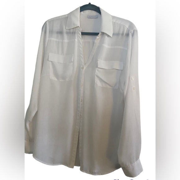 New York & Company Tops - WHITE BUTTON DOWN BUSINESS CASUAL LADIES BLOUSE